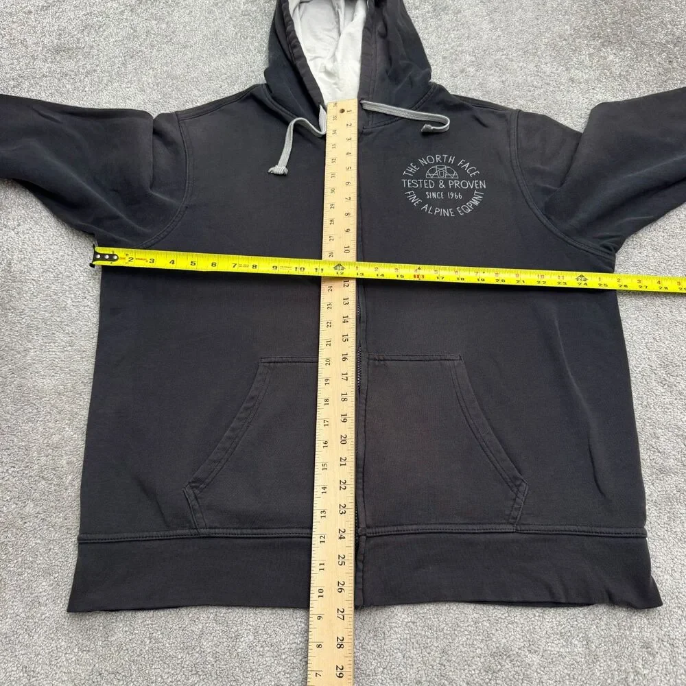 The North Face Fine Alpine Full Zip Hoodie Sweatshirt Mens XL Gray Fleece Casual